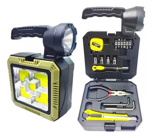 Linterna + Luz Multicion + Caja Herramientas ILU0113ii